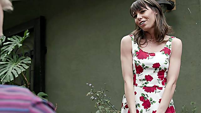 Dazzling woman takes good care of several dicks