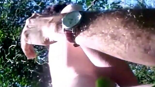 Orgasm in forest