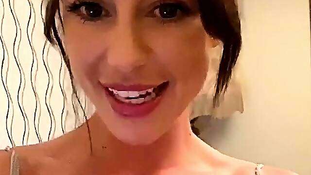 Beautiful brunette with big boobs jerk off instrucions
