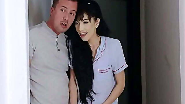 Foster Teens Caught Sneaking While They are Having a Fuck - Becky Bandini, Judy Jolie