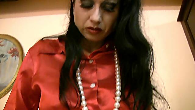 Trinity-Productions: Red Blouse Domme Piss