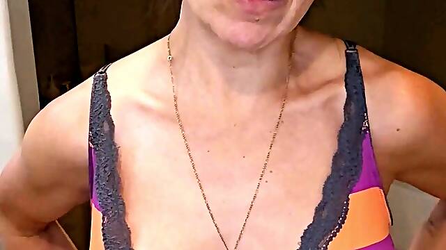 Cute curly brunette solo webcam masturbation