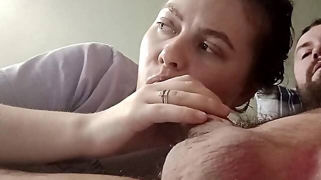 Russian AnnetteSwallow Deepthroats Big Cock During Movie Blowjob