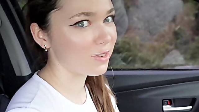 Athletic brunette getting fucked by a huge member