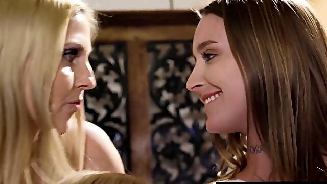 Chanel Grey teams with pal and stepmom Christie in threesome