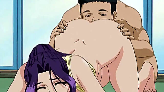 Busty anime MILF gets fucked and squirts