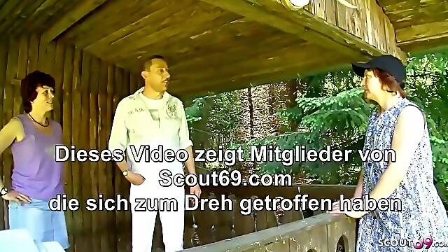 German Mature Swinger Couple Ffm Threesome At Beach