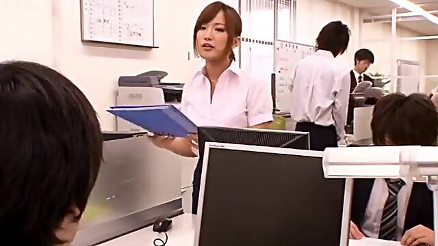 Kokone Mizutani hot office milf gets a rough ride and sucks cock