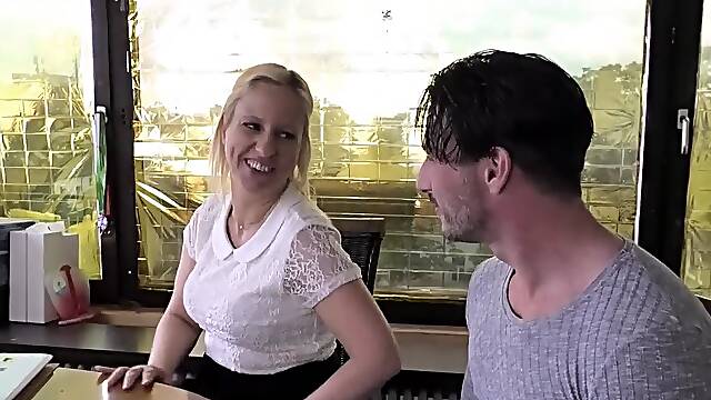 EVA ENGEL: Young teacher fucks blonde student