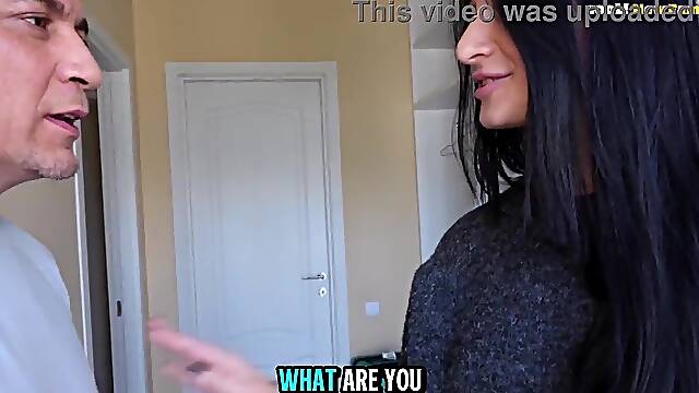 Im Cheating on U with Your Stepdad! Spouse and Father-in-law Screw Youthful Wife Hard with double penetration and Anal Creampie!