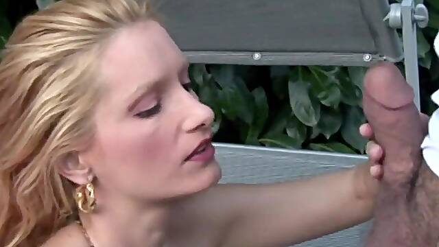 Large rod for a naughty golden-haired