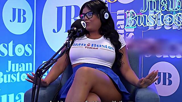 Massive Titted Latin babe Rosxanagutierrez Permeated by the Bang Machine on Juan Bustos Podcast