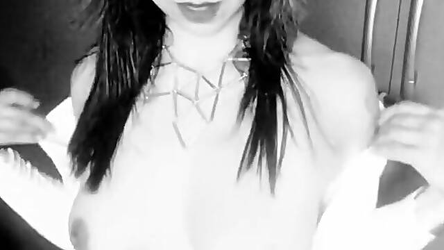 Ebony & White Tease Slow Undress & Filthy Talk Masturbation