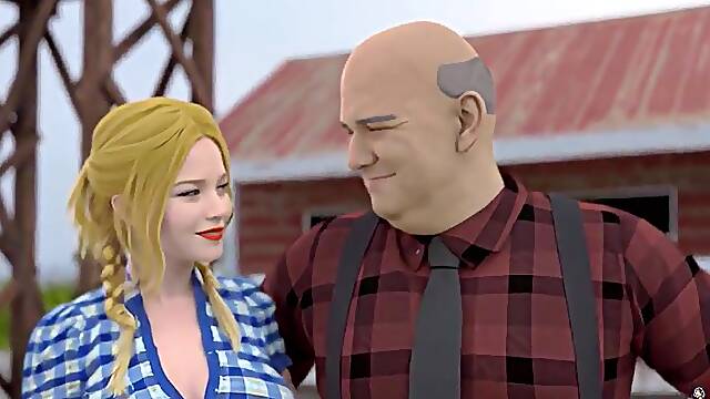 Farmer wife gets bred by a BBC Bull
