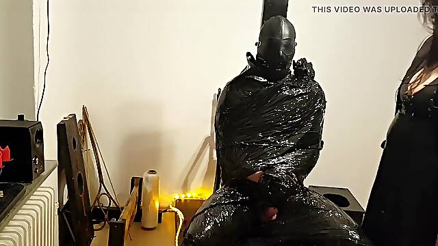 Foil Slavery Serf Part two - Cling Film Mummified and Edged to Madness