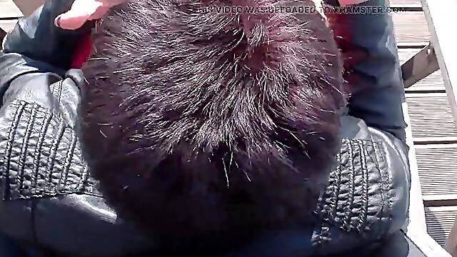 Granny enjoys sex-toy in garden