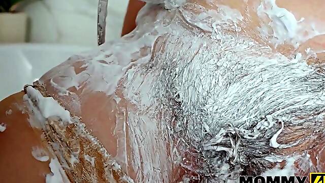 MOMMY4K. Shaving aged snatch ended up as hawt baths screw