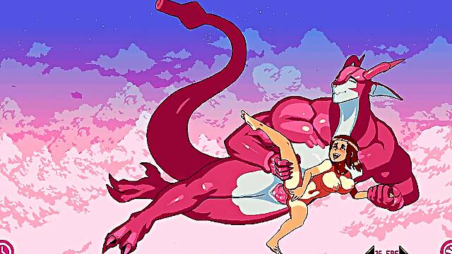Huge dragon spunks in youthful sorceress labia. female voice