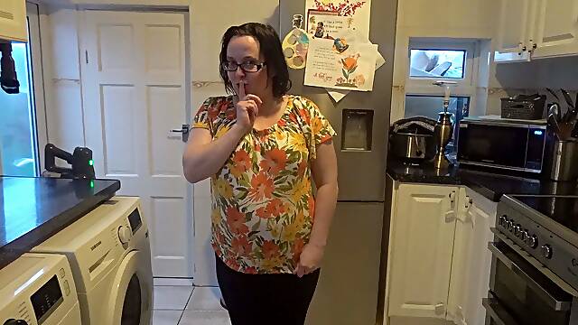 Stepmom talked into stripping and cleaning in swimsuit