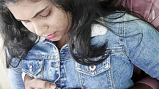 Skirt and shirt romance by Vaishnavy and Sharun Raj, Shirt open and bra show with boobs press fuck, Mallu couple hot fuck love