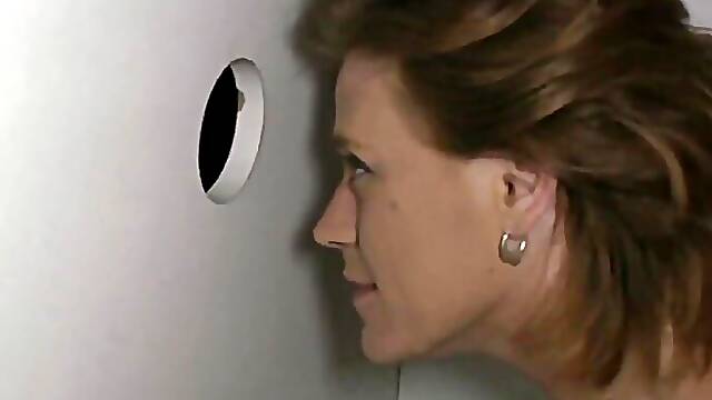 Red Freckle Swallowing MILF Tits Fucks Glory Hole Dicks!