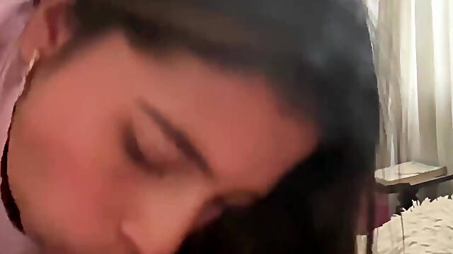 Beautiful Indian Woman with Beautiful Face Sucks Cock and Then Gets Fucked Has an Impressively Big Ass