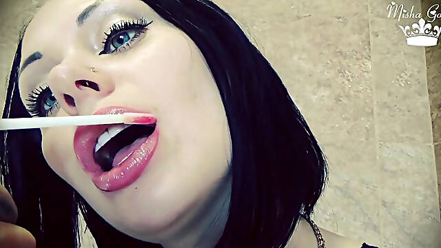 Perfect puffy glossy lips