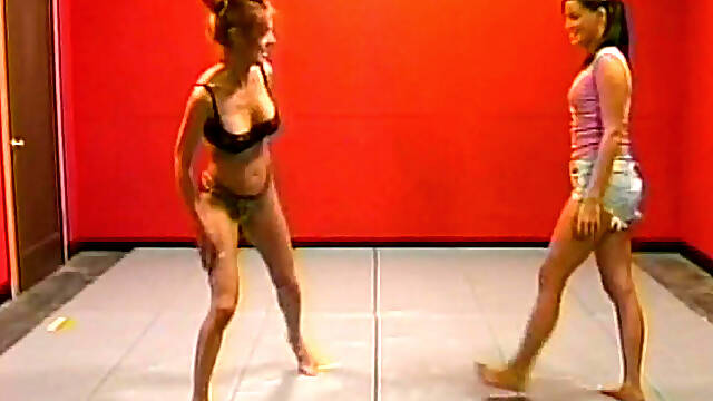 Horny MILFs Wrestle and Dildo Each Other Wildly