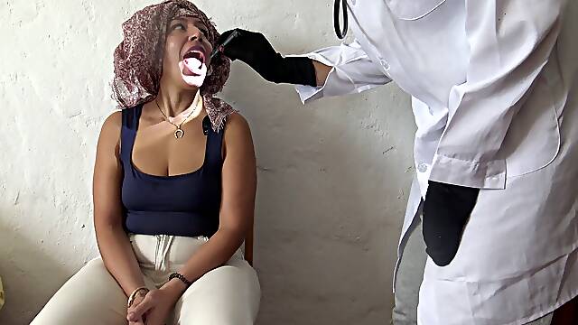Turkish babe gets surprised by big black cock! He whips it out in front of her.