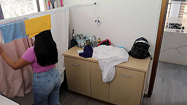 Thick Maid with Huge Natural Breast Part 1