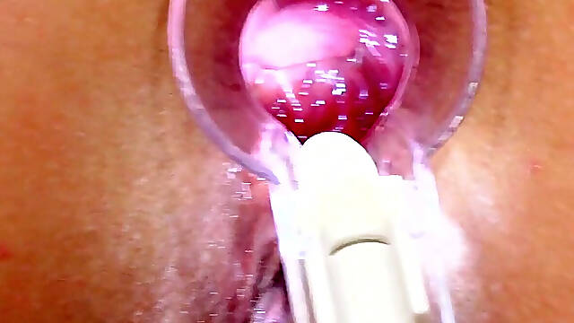 Mature gyno Exam - Hot MILF Lenny gyno exam, anal speculum examination + vaginal irrigation