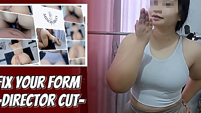 -dc- Asian Fitness Girl Need to Correct Her Doggy Form