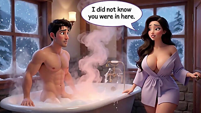 Kevin Finds Passion with His Stepmother During a Long Winter Absence (ai Generated)