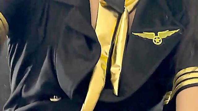 Flight Attendant Nylon Foot Tease