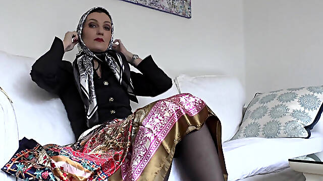 My Glossy Satin Scarves Are so Arousing! Lady Victoria Valente