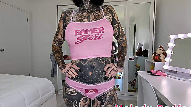 Pink Gamer Girl Lingerie Try on Haul Melody Radford