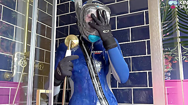 Invisible Neoprene Agent Buffed in Cum by 14 Horny Recruits