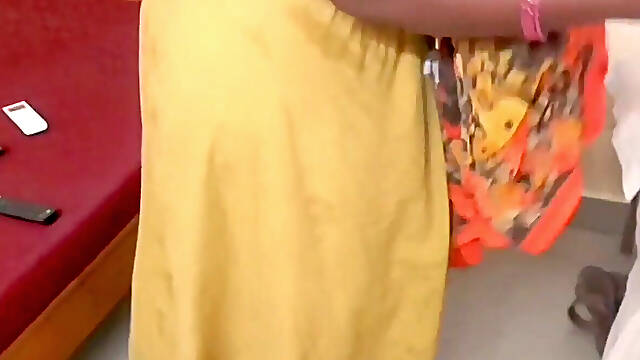Desi Tamil BBW Wife Maya Post Sex Nude Bathroom Wash & Slow Saree Dressing Tease While Cuck Films